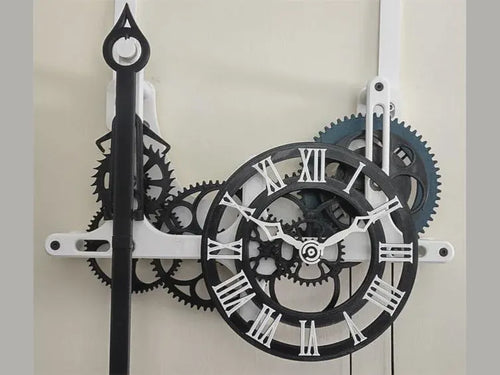 3D Mechanical Wall Clock (Modern Gear Design)